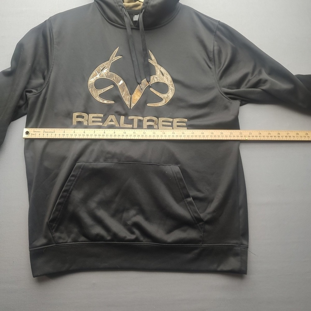 Realtree Men's Black Hoodie Long Sleeve Large - Picture 10 of 15